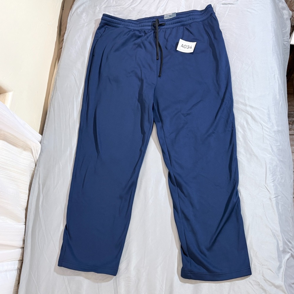 Tek Gear Warm Gear Straight Pants Mens Navy Blue XXLT Soft Drawcord Athletic NWT